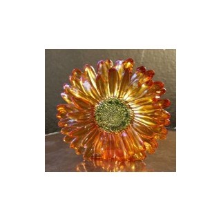 1 Support à bougie fleur, jaune, Ø 9.5cm