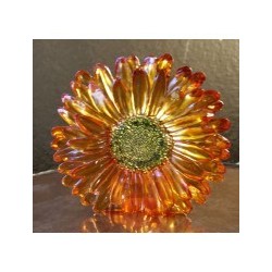 1 Support à bougie fleur, jaune, Ø 9.5cm