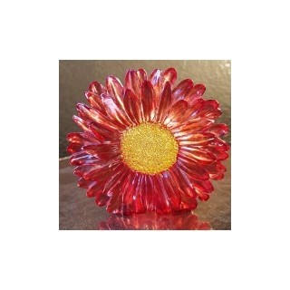 1 Support à bougie fleur, jaune, Ø 9.5cm