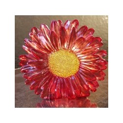 1 Portacandele fiore, giallo, Ø 9,5 cm