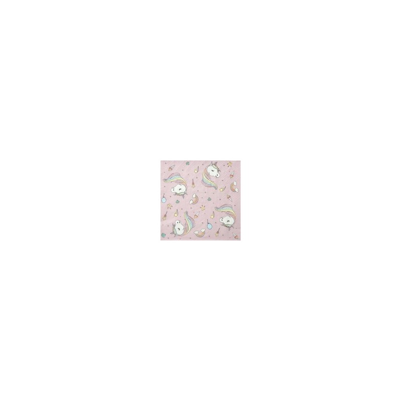 20 tovaglioli unicorno, 16,5 x 16,5 cm, 3 strati