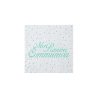 20 Serviettes " Ma première Communion, 16,5 x 16,5 cm, 3plis, mint