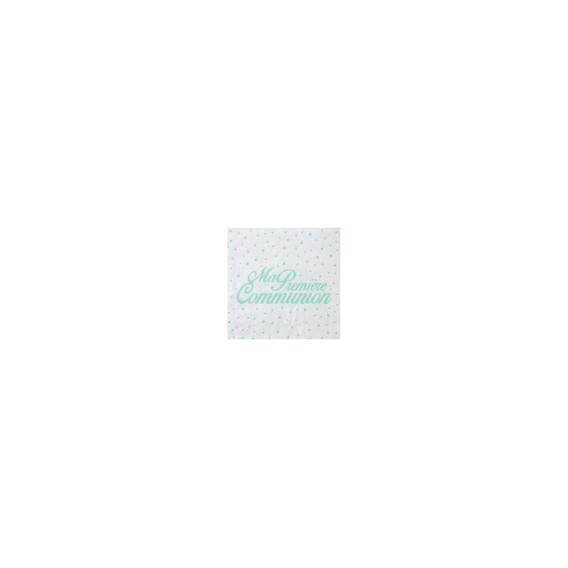 20 Serviettes " Ma première Communion, 16,5 x 16,5 cm, 3plis, mint 20 Serviettes " Ma première Communion, 16,5 x 16,5 cm, 3plis, mint