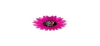 1 ventaglio di carta 80 anni "chic", diametro 50 cm