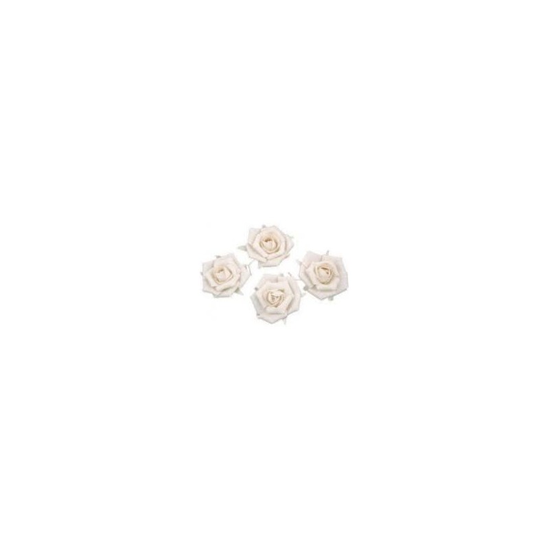4 Roses sur tige Ø 8cm 4 Roses sur tige Ø 8cm