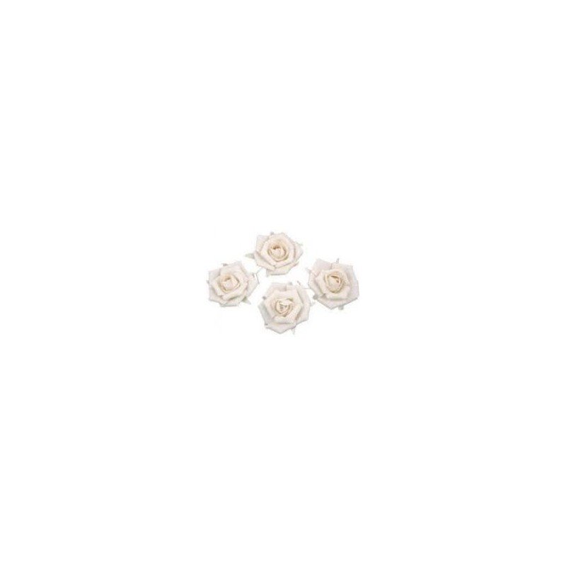 4 Roses  sur tige Ø 8cm