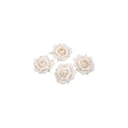 4 Roses  sur tige Ø 8cm