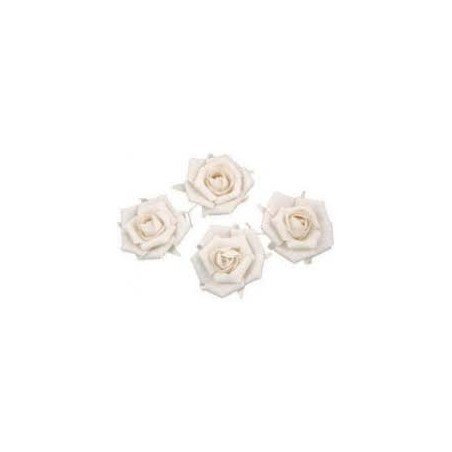 4 Roses  sur tige Ø 8cm