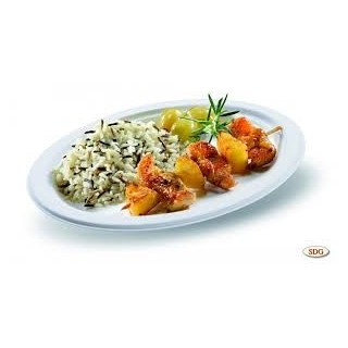 50 Teller oval, Zuckerrohr, D26 cm