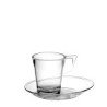 Tasse espresso avec sous-tasse 9cl, Tritan, tranparent