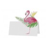 6 Marque-places flamant rose, 8x8cm 6 Marque-places flamant rose, 8x8cm