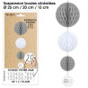 Suspensions 3 boules tous les âges, gris & blanc Suspensions 3 boules tous les âges, gris & blanc