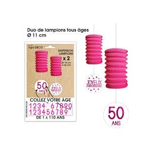 Lampions tous âges, Ø 11cm, fuchsia