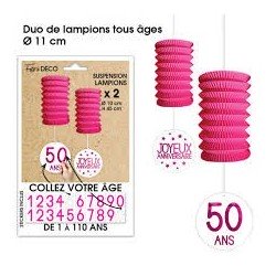Lampions tous âges, Ø 11cm, fuchsia