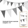 Ghirlanda di stendardo mezzetinte, 4 m, grigio Ghirlanda di stendardo mezzetinte, 4 m, grigio