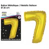 1 Ballon métallique, or Chiffre 