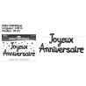 Ballon métallique "Joyeux Anniversaire, noir Ballon métallique "Joyeux Anniversaire, noir