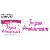 Ballon métallique "Joyeux Anniversaire, fuchsia
