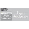 Ballon métallique "Joyeux Anniversaire, blanc Ballon métallique "Joyeux Anniversaire, blanc