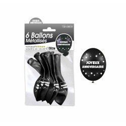 Alles- Gute zum Geburtstagmetallischer Ballon-Beutel, schwarz
