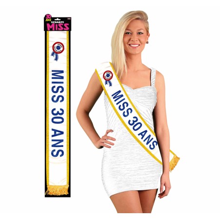 Echarpe miss 30 ans bleue