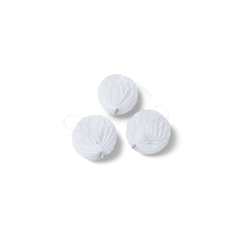 10 Boules alvéolées, blanc 10 Boules alvéolées, blanc