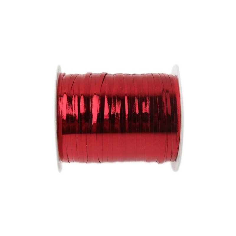 1 nastro Bolduc rosso brillante, 25m x 10mm