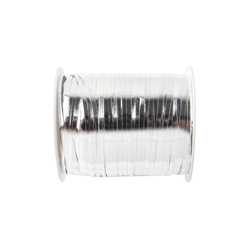 1 nastro Bolduc argento brillante, 25m x 10mm 1 nastro Bolduc argento brillante, 25m x 10mm