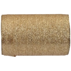 1 nastro Bolduc oro glitter, 25m x 10mm