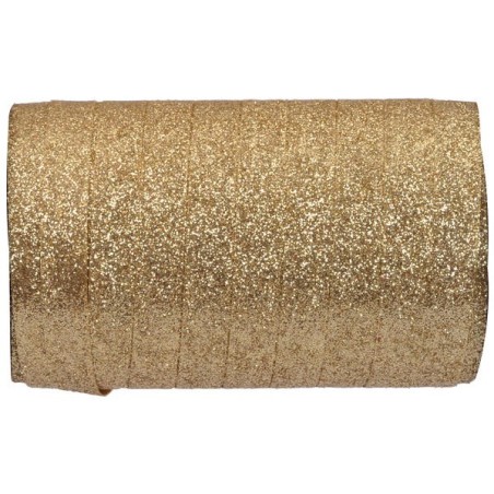 Bolduc pailletté or, 50m x 10mm