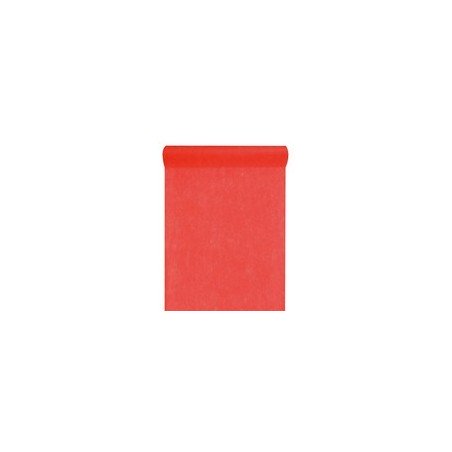 Runner non tessuto, liscio, 0,30 x 10 m, rosso