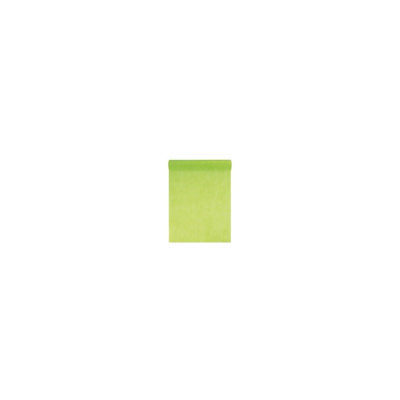 Chemin de table intissé, uni, 0.30 x 10 m, vert Chemin de table intissé, uni, 0.30 x 10 m, vert