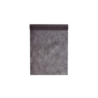 Tischläufer "Vlies", 0.30 x 10 m, schwarz