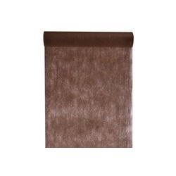 Chemin de table intissé, uni, 0.30 x 10 m, chocolat