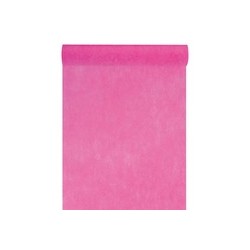 Chemin de table intissé, uni, 0.30 x 10 m, fuchsia