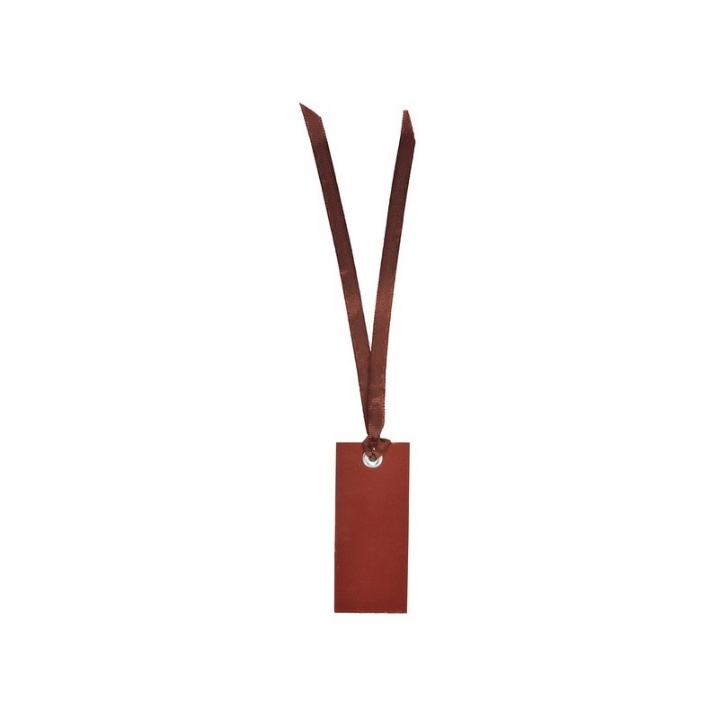 Marque place rectangle, ruban chocolat, sachet de 12 pces Marque place rectangle, ruban chocolat, sachet de 12 pces