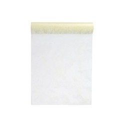 Chemin de table intissé, uni, 0.30 x 10 m, ivoire