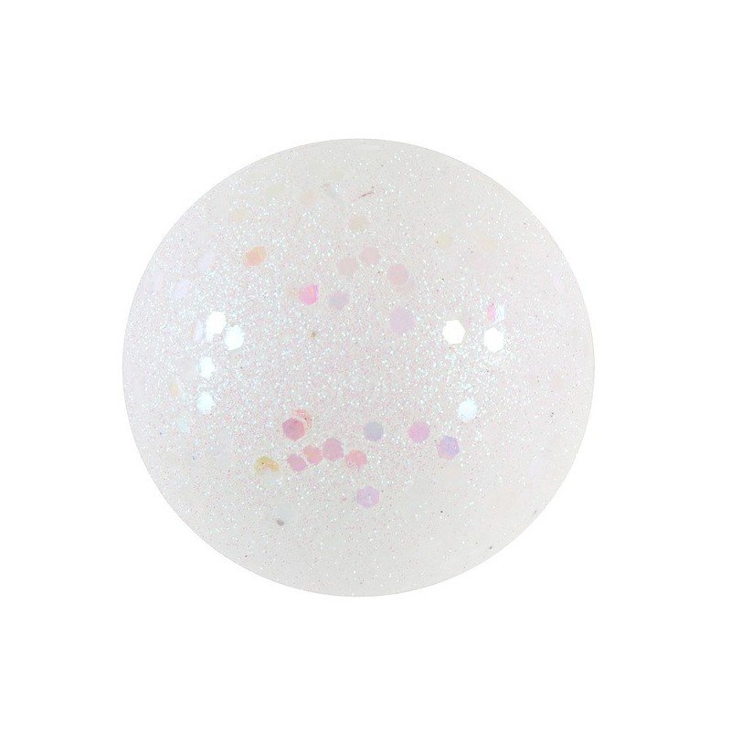 10 palline glitter Ø 3-4-6 cm, bianche