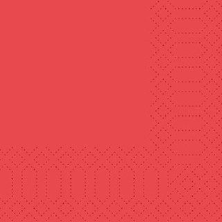 250 Serviettes coktail  24x24 rouge