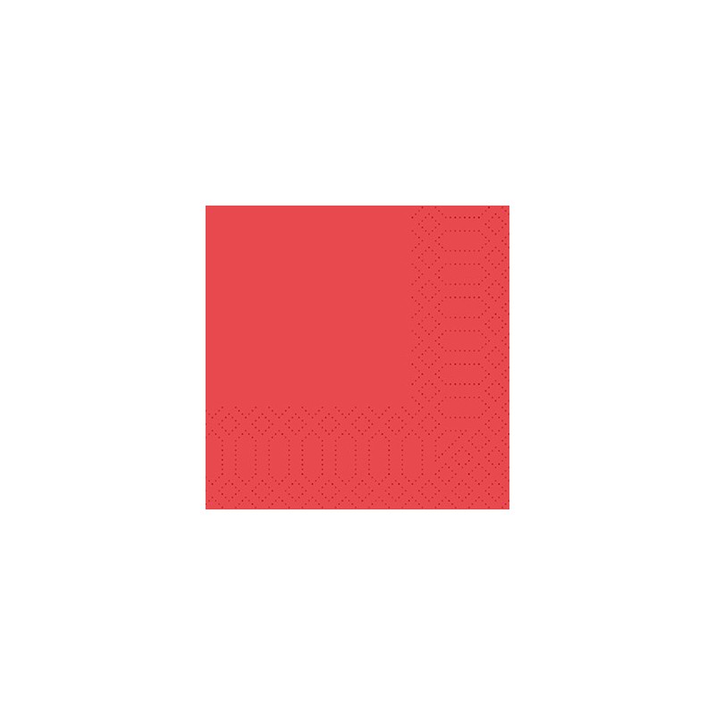 250 Serviettes coktail  24x24 rouge 250 Serviettes coktail  24x24 rouge