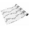 Rouleau organsa thème musique, 28 cm x 5 mètres, blanc Rouleau organsa thème musique, 28 cm x 5 mètres, blanc