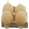 4 Bougies œufs jaune, 7cm 4 Bougies œufs jaune, 7cm