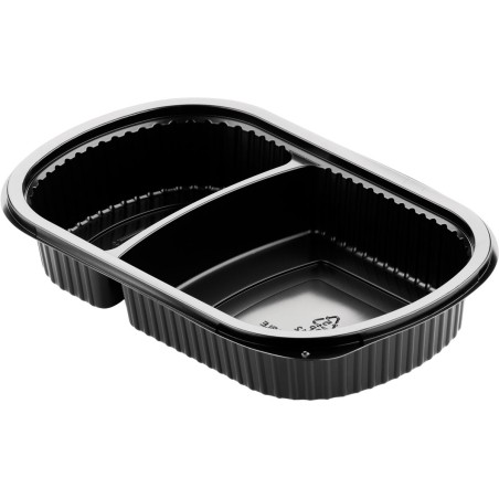 50 Coffrets repas 240 x 150 x 40 mm Noir 2-Comp