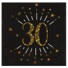 10 tovaglioli di carta "Età scintillante d'oro", 30 anni, oro nero. 16,5 X 16,5 cm 10 tovaglioli di carta "Età scintillante d'oro", 30 anni, oro nero. 16,5 X 16,5 cm
