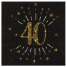 10 tovaglioli di carta "Età scintillante d'oro", 40 anni, oro nero. 16,5 X 16,5 cm 10 tovaglioli di carta "Età scintillante d'oro", 40 anni, oro nero. 16,5 X 16,5 cm