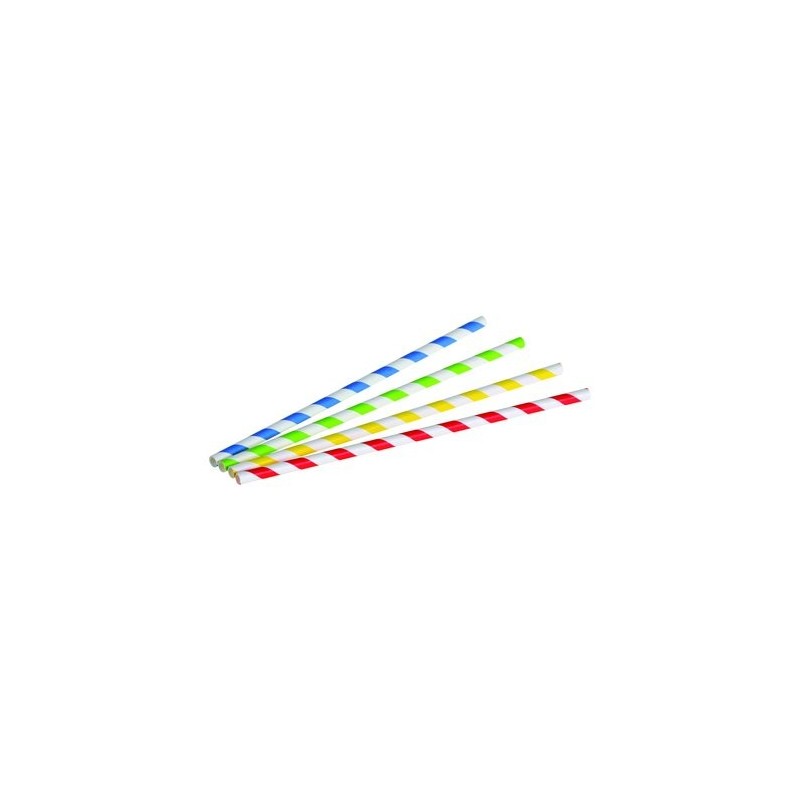 250 cannucce di carta, assortite, Ø 6 x 200mm 250 cannucce di carta, assortite, Ø 6 x 200mm
