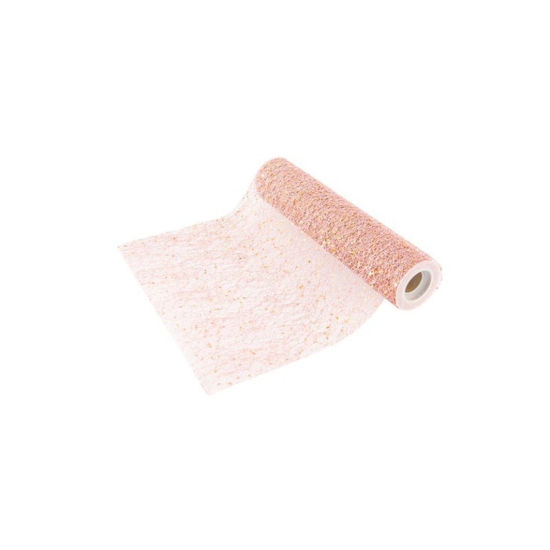 Glitzer Roségold Tischläufer 30cmx5m Glitzer Roségold Tischläufer 30cmx5m
