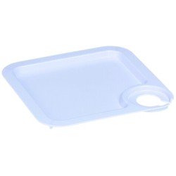 Plateau avec porte-verre, antidérapant, 20 x 20 cm, blanc