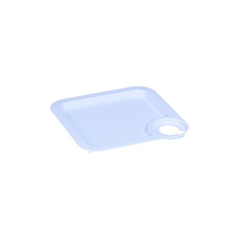 10 vassoi con supporto in vetro, antiscivolo, 20 x 20 cm, bianco