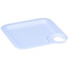 Tablett Coktail mit Glashalter, Gleitschutz, 20 x 20 cm, Weiß